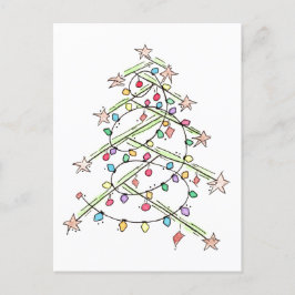 Cartão Postal Natal "Lights Tree"