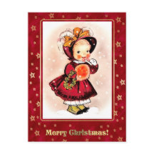 Natal Menina Engraçada Antiga