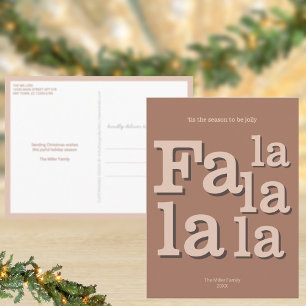 Cartão Postal Natal Mínimo Moderno da Fa La Mocha