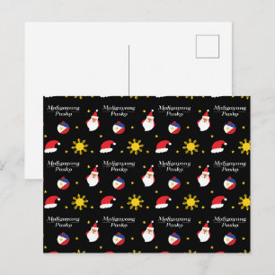 Cartão Postal Natal nas Filipinas Maligayang Pasko Tagalog