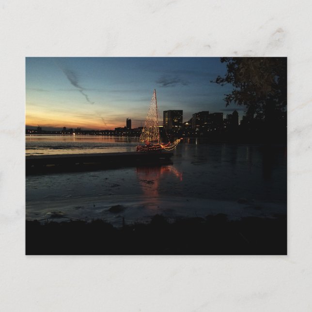 Cartão Postal Natal no feriado Charles (Frente)