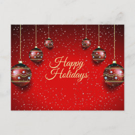 Cartão Postal Natal Ouro Vermelho Feriados de inverno