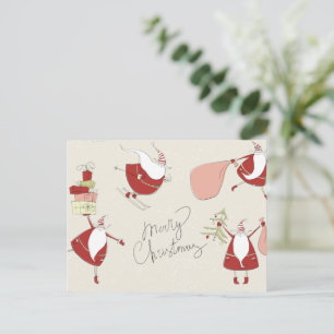 Cartão Postal Natal para Papais noeis bobos