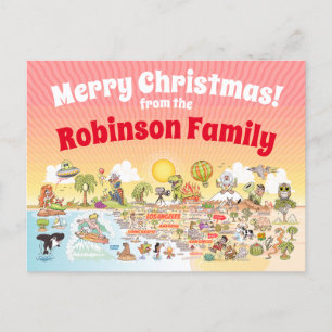 Cartão Postal Natal personalizado do SoCal Sunset