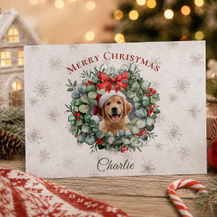 Cartão Postal Natal Personalizado para Animais de Estimação com 