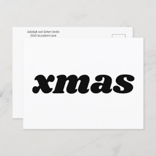 Cartão Postal Natal preto e branco