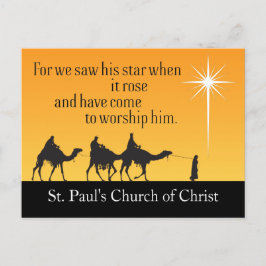 Cartão Postal Natal Religioso para Três Sábios Personalizáveis