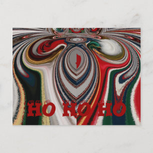 Cartão Postal Natal - Retro Vintage Texture Abstrato Art Impress