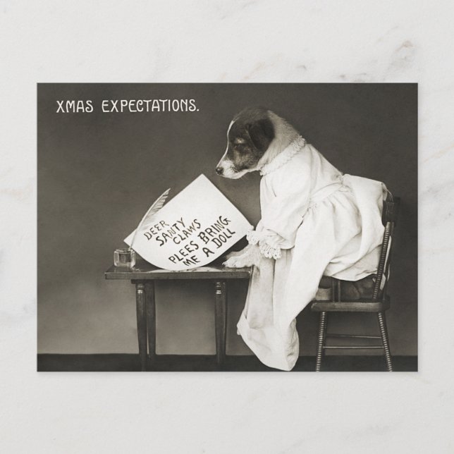 Cartão Postal natal vintage Engraçado (Frente)