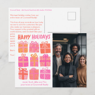 Cartão Postal Natalina Corporativa de Natal FOTO PERSONALIZADA