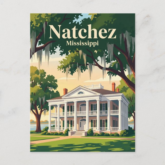 Cartão Postal Natchez Mississippi (Frente)