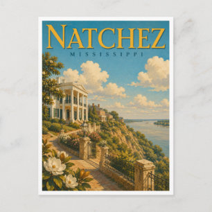 Cartão Postal Natchez Mississippi Natchez Bluff GeoSaga