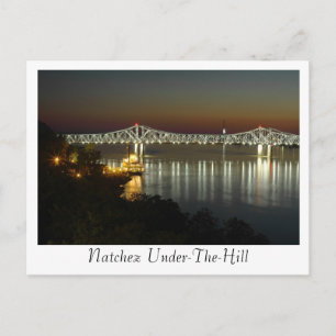 Cartão Postal Natchez Sub-The-Hill & Bridge