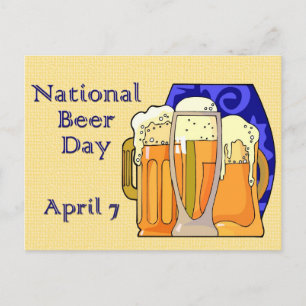 Cartão Postal National Beer Day April 7