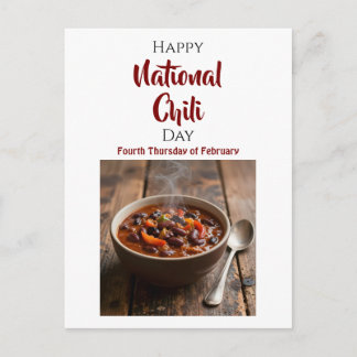 Cartão Postal National Chili Day | Fourth Thursday of February