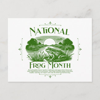 Cartão Postal National Frog Month