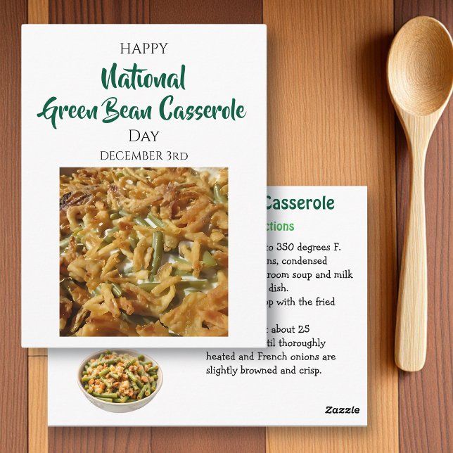Cartão Postal National Green Bean Casserole Day Dec 3rd (Criador carregado)