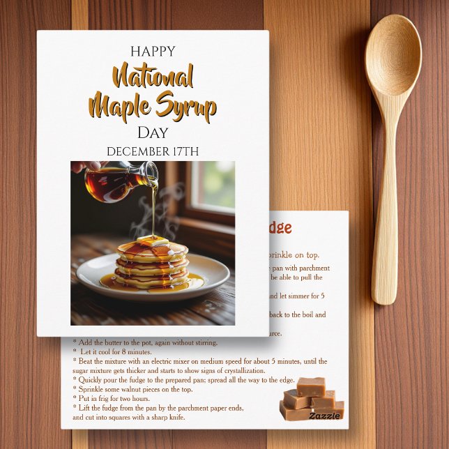 Cartão Postal National Maple Syrup Day - December 17th (Criador carregado)