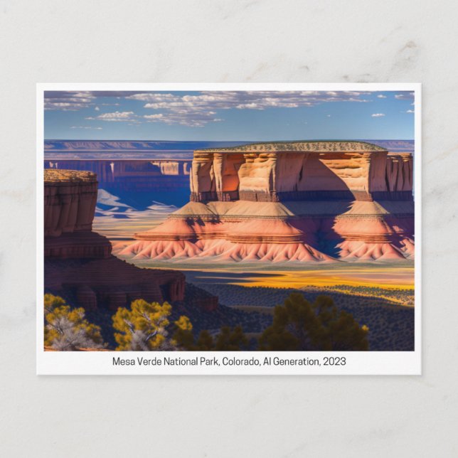 Cartão Postal National Parks USA, Cartão-postal para a passagem  (Frente)