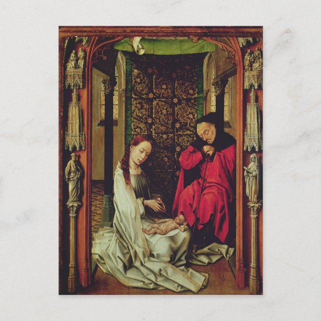 Cartão Postal Natividade, asa esquerda de um tríptico, c.1496 (Frente)