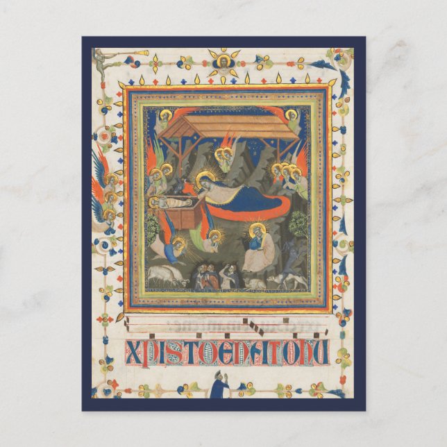 Cartão Postal Natividade c.1340 | Cartão-postal Blue Beach™ (Frente)