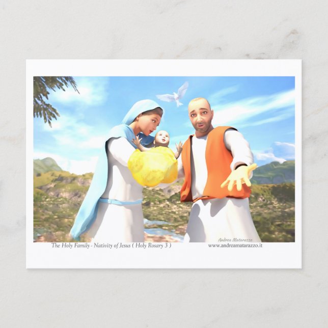 Cartão Postal Nativity of Jesus - The Holy Family  (Frente)