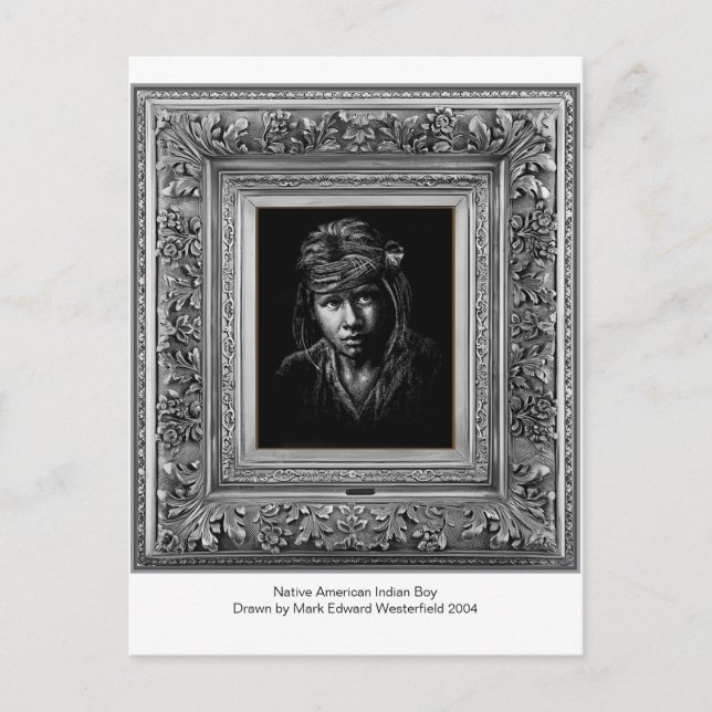 Cartão Postal Nativo indígena americano. (Frente)