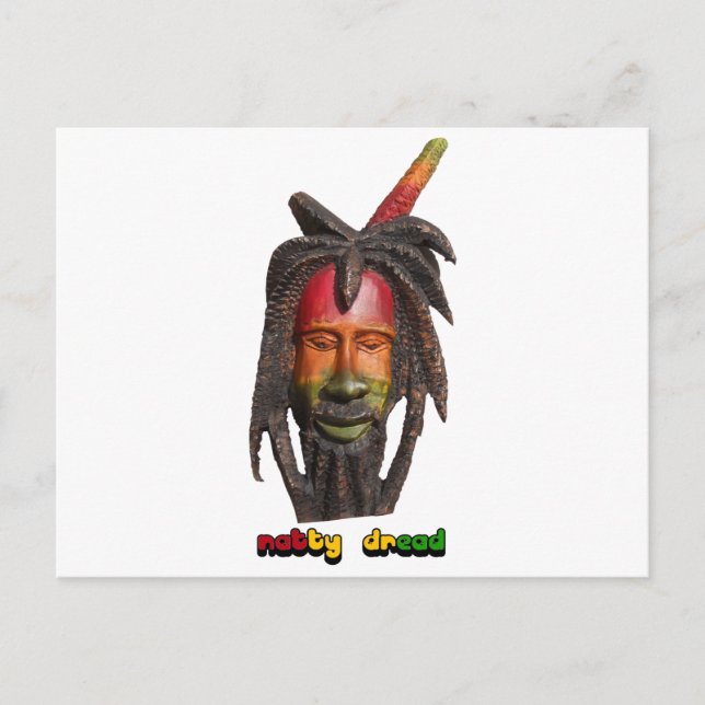 Cartão Postal Natty Dread RPapastamkos e com dreadlocks (Frente)