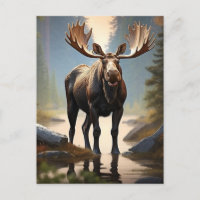 *~* Nature AP49 MOOSE Forest STREAM Woods