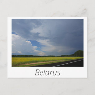 Cartão Postal Nature Landscape Stormy Scenery Road Bielorrússia