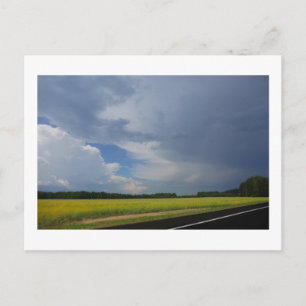 Cartão Postal Nature Landscape Stormy Scenery Road Bielorrússia