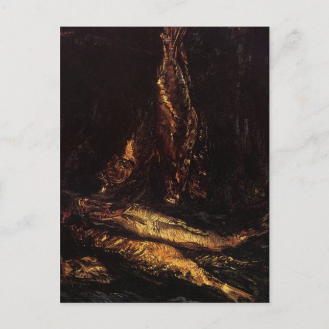 Cartão Postal Nature Morta com Bloaters de Vincent van Gogh (Frente)