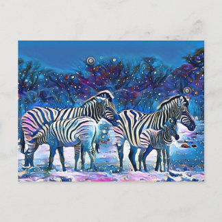 Cartão Postal Natureza da amíbia na áfrica da Zebra