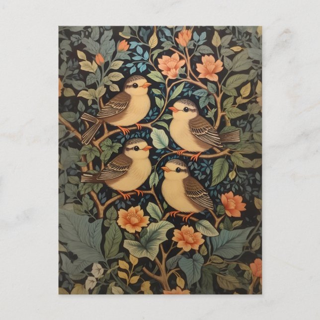 Cartão Postal Natureza De Quatro Bebês Cons Inspirada (Frente)