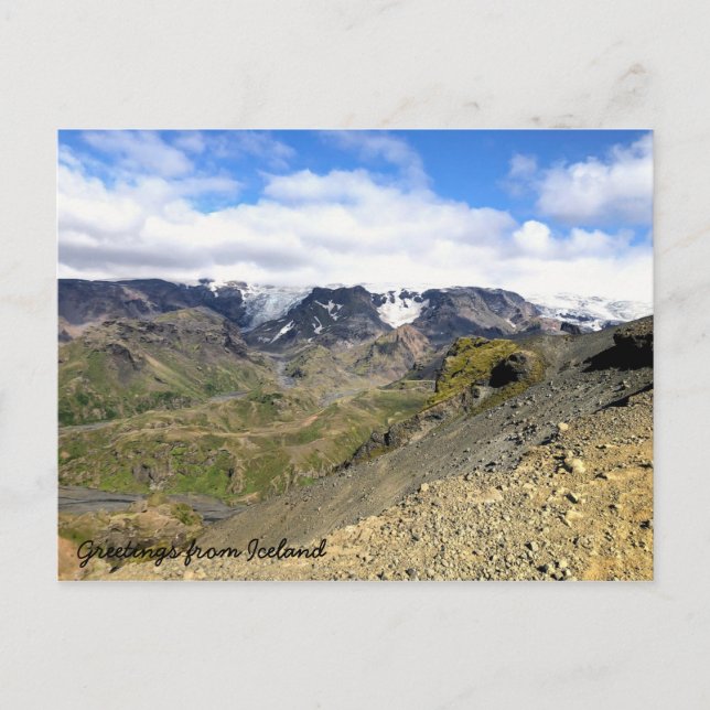 Cartão Postal Natureza islandesa (Frente)