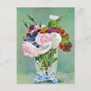 Cartão Postal Natureza Morta com Flores por Manet