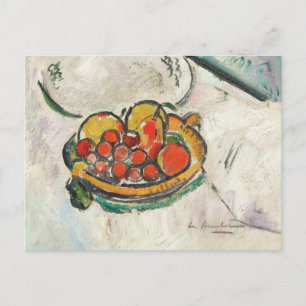 Cartão Postal Natureza-morta com Tigela de Frutas George Lesli