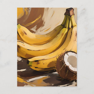 Cartão Postal Natureza-Morta de Bananas Coco