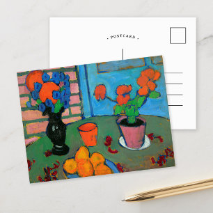 Cartão Postal Natureza-Morta Flores e Laranjas   de Jawlensky