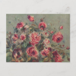 Cartão Postal Natureza Morta, Rosas de Wargemont por Renoir Cart
