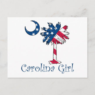 Cartão Postal NAU Flag Carolina Girl