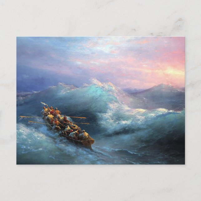 Cartão Postal Naufrágio de Ivan Aivazovsky (Frente)