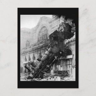 Cartão Postal Naufrágio do comboio em Montparnasse, catástrofe