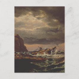 Cartão Postal Naufrágio na Costa Norueguesa por Johan Dahl