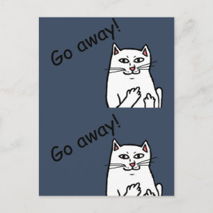 Cartão Postal Naughty Cat