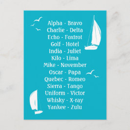 Cartão Postal Nautical Phonetic Alphabet Trainee Sailor