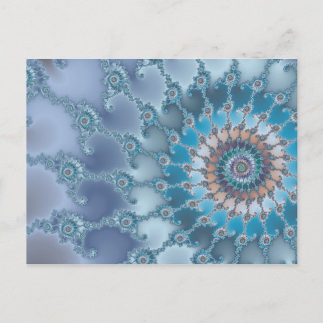 Cartão Postal Nautilus - Arte Fractal (Frente)