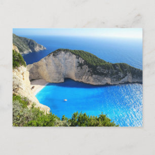 Cartão Postal Navagio Beach, Zakynthos, Grécia