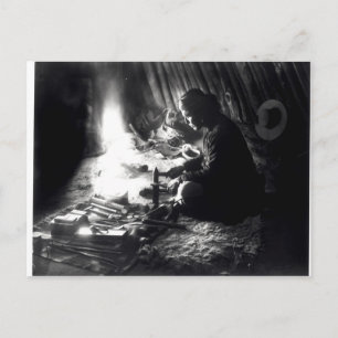 Cartão Postal Navaho silversmith, c.1915