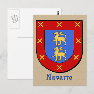 Cartão Postal Navarro Ancestral Heraldic Shield